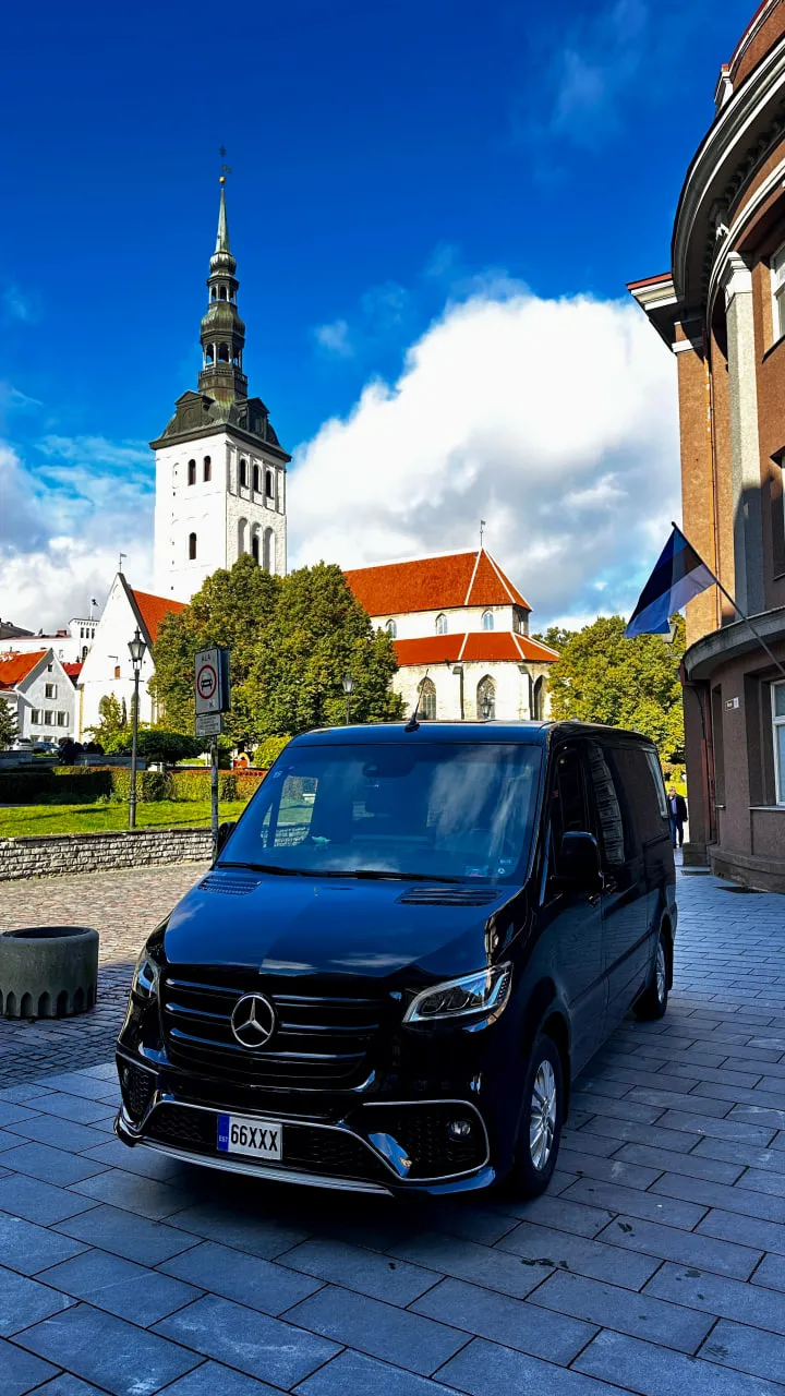 Mercedes-Benz EQE chauffeur service Tallinn — SoloTransfer executive fleet