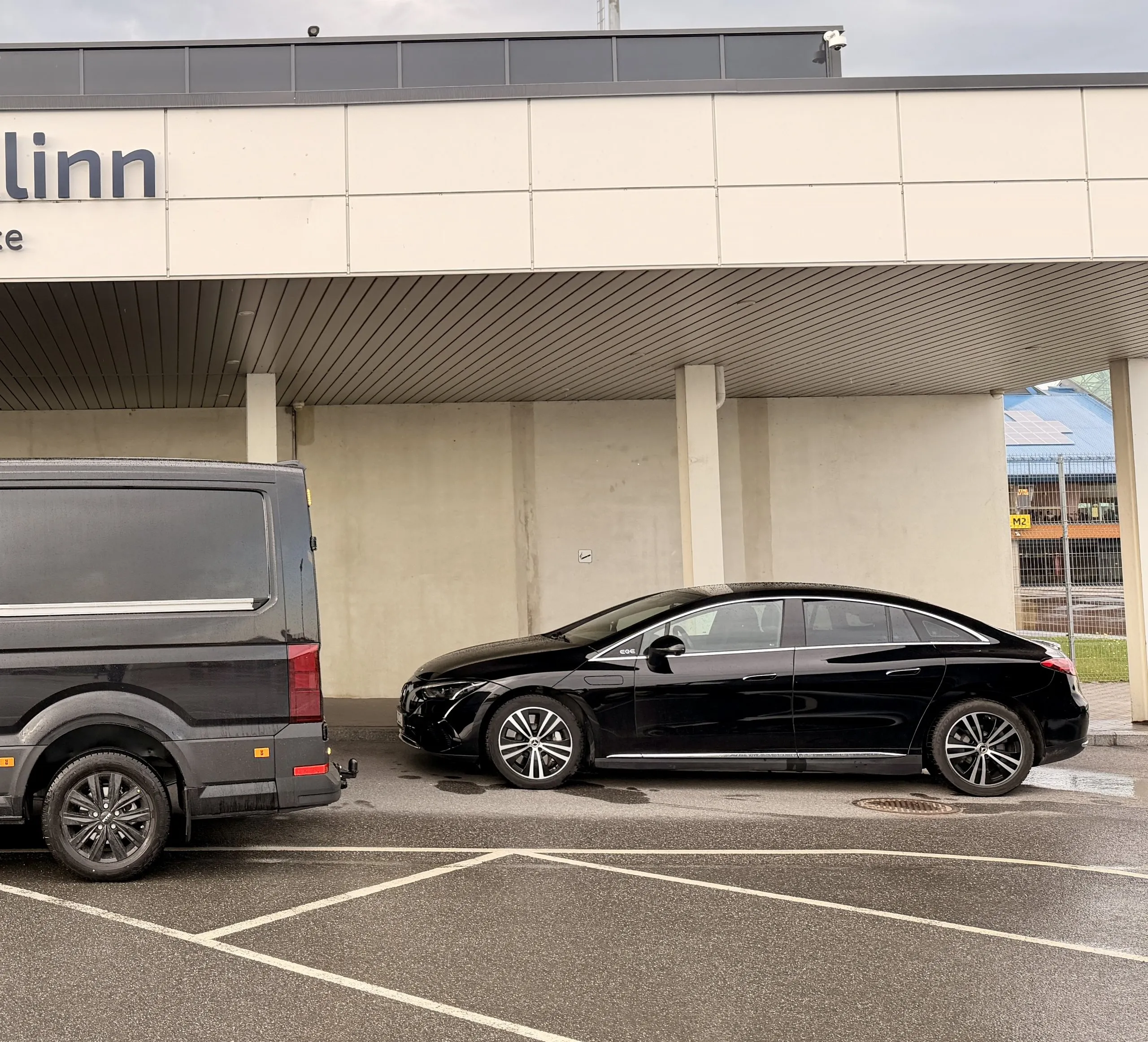 Mercedes-Benz EQE 88MAX at FBO Tallinn VIP Service — SoloTransfer airport transfers